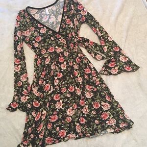 Xhilaration Floral Wrap Dress